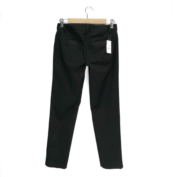 Brooks Brothers Black Cotton Women’s Pants Size 0 Lightweight Stretch New NWT - Picture 2 of 9
